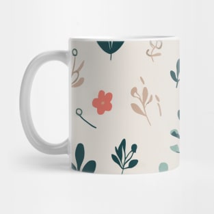 Floral Pattern Minimalistic: Zen Petal Symmetry Mug